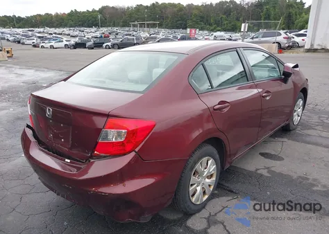 2012 Honda Civic Lx z USA, uszkodzony, nr VIN 2HGFB2F5XCH609150